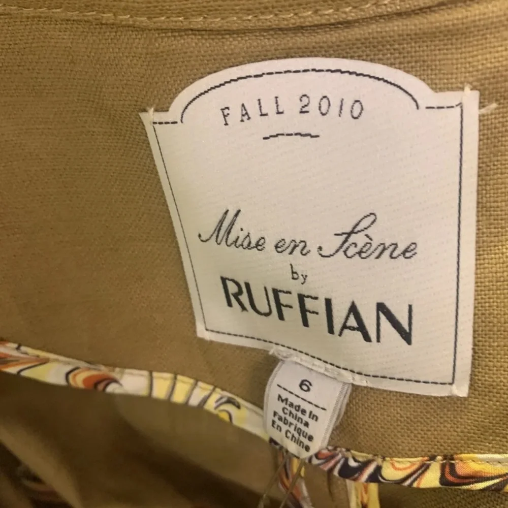 Mise en Scene Sz 6 Ruffian Anthropologie Linen Trench Coat Dress NEW - Picture 5 of 12